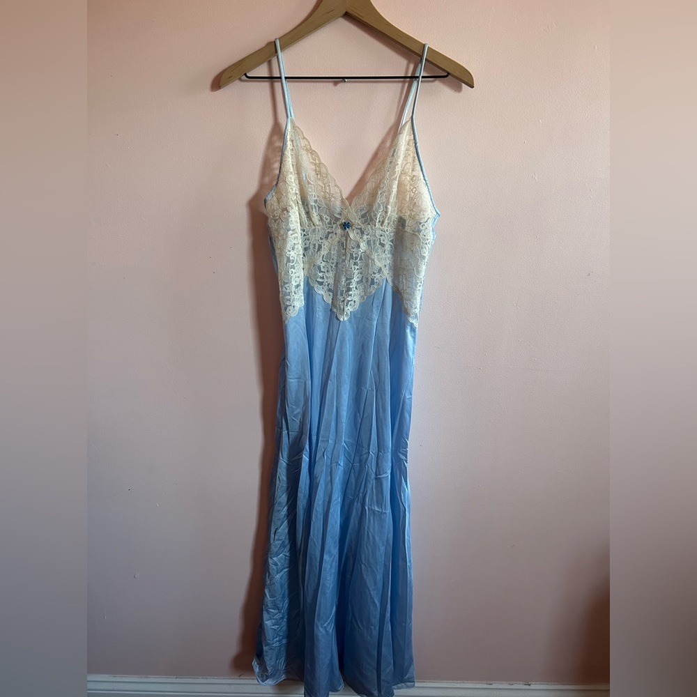 Blue lace nightgown